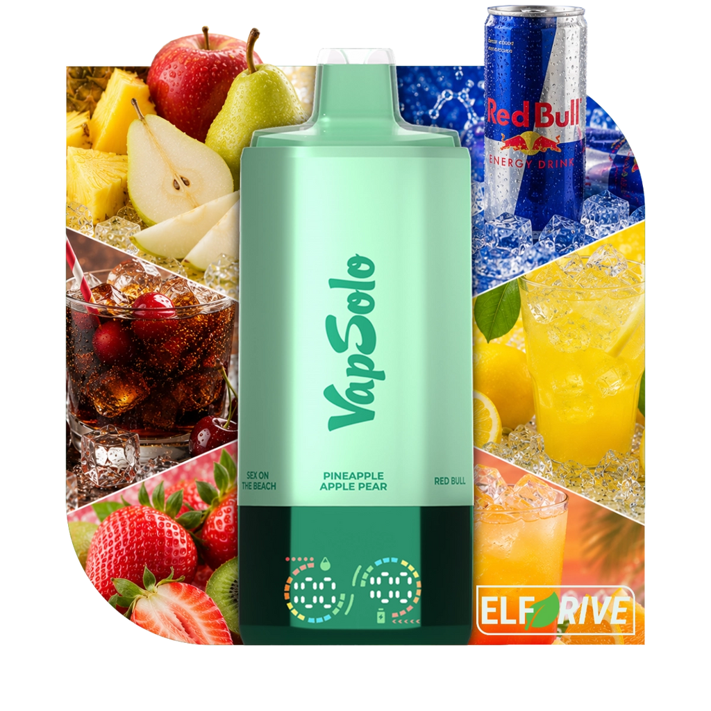 VAPSOLO QUADS 80K COLA CĂPȘUNI, PEPENE VERDE ȘI CIREȘE ȘI RĂCORITOARE CU GHEAȚĂ DE PIERSICĂ ȘI GRAPEFRUIT 5%